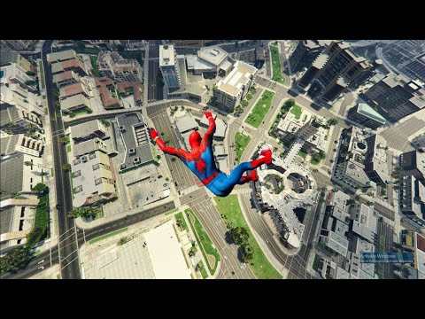 GTA 5 Spiderman Epic Jumps Compilation(GTA V Fails Funny Moments) 03