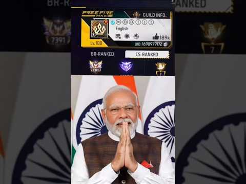 Mr Modi ji free fire I'd #totalgaming #ms dhoni #tondegamer #narendramodi #gyangaming