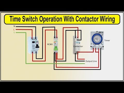 How to Make Time Switch Operation With Contactor Wiring Diagram | how to wire a time switch