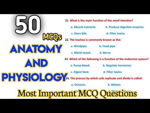 50 Anatomy And Physiology Questions Answers  | Anatomy And Physiology MCQ