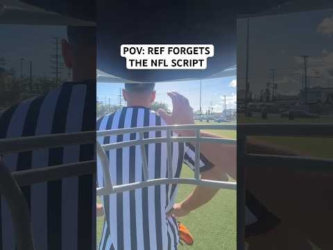 POV: REF FORGETS THE NFL SCRIPT.. #nfl #funny #shorts