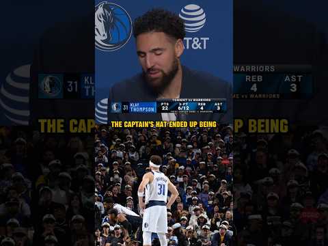 Klay Thompson on Warriors giving out captain hats to fans for his return