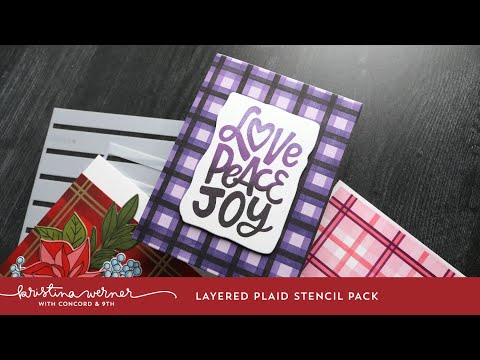 Layered Plaid Stencil Pack by Kristina Werner