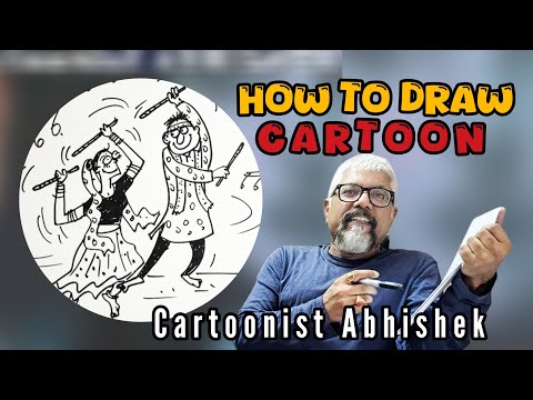 Dandiya | Garba | Navratri | How to be a cartoinist | how to draw cartoon