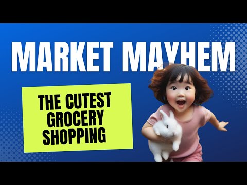 Market Mayhem with Rosie and Sir Fluffington: The Cutest Grocery Shopping Duo Ever! 🛒🐰😂