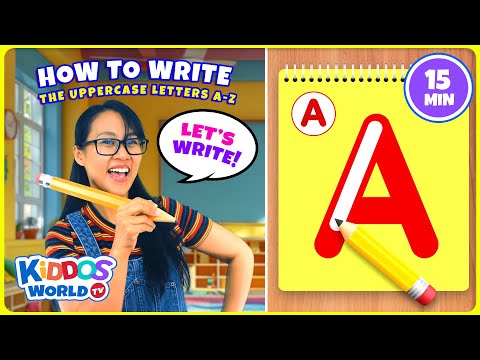 How to Teach Kids to Write ABC Letters | Learning Easy Writing the Alphabet Uppercase Letters A-Z