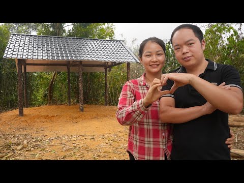 Build a WOODEN HOUSE (dining house) for Children | Happy to Have a Husband to Help | Hoang Huong