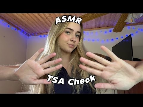 ASMR Full TSA Check + Patdown! (fast and aggressive, fabric sounds, scanning)