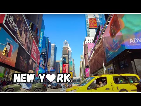 Times Square New York City! 🗽🚕 Midtown Manhattan 4K Walking Tour NYC | Fall 2023