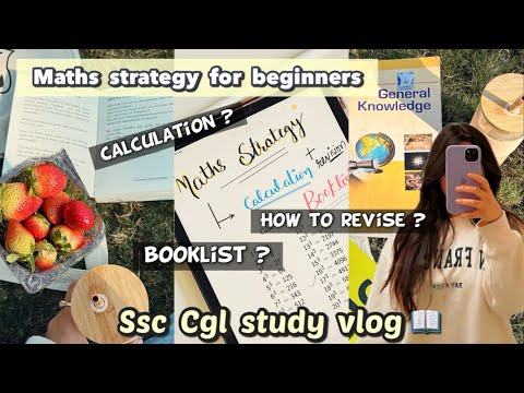 SSC CGL study vlog📚Maths strategy | how to revise| Cgl 2024| an honest day in life of ssc aspirant