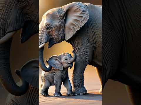 The Cutest Baby Elephant Bonding with Mom