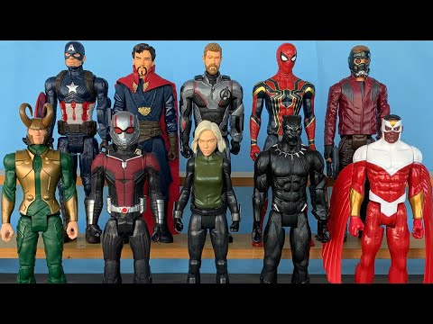 Action Figures Thor, Captain America, Doctor Strange, Loki, Star-Lord, Marvels Falcon, Black Panther