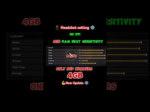 Best ⚡sensitivity setting for headshot🫵 FF setting😤2024 2gb-3gb-4gb 6gb-8gb ram📱#freefire #foryou