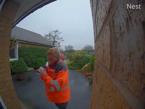 Knuckledragger of a Postman Forces Fragile Item through Front Door