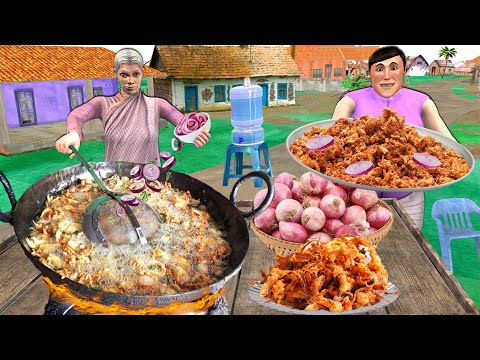 Lalchi Onion Pakodi Wali Street Food Hindi Kahaniya Hindi Moral Stories Greddy Pakoda Funny Comedy