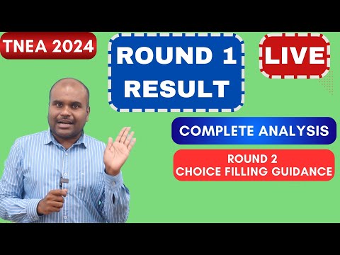 🔴 LIVE | TNEA 2024 | ROUND 1 ANALYSIS | Toppers Preferred Engineering Colleges | Guidance to Round 2