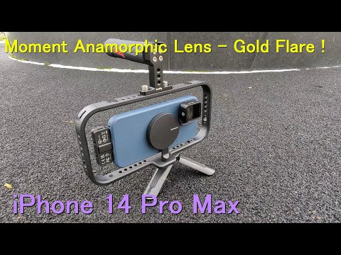 Moment Anamorphic Lens - Gold Flare !  / iPhone 14 Pro Max