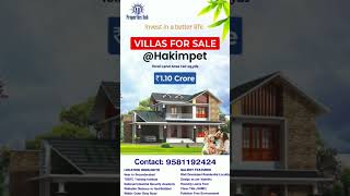 Villas for sale in Hakimpet || Villas For Sale in Secunderabad || Villas in Bollaram