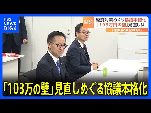 「年収103万円の壁」見直しめぐる協議始まる　国民「178万円へ引き上げ」求める　自民・公明は“財源”懸念 引き上げ幅を慎重に検討｜TBS NEWS DIG