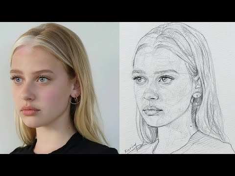 How to draw a girl's face step by step🧑‍🎨