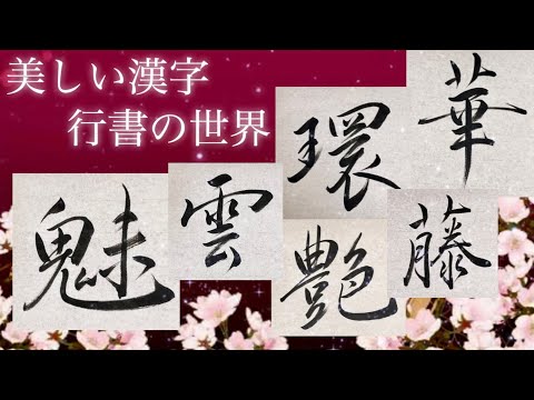 【美文字】見て楽しむ書道/美しい漢字 行書の世界②