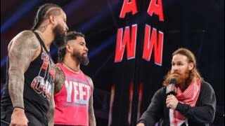 Sami Zayn confronting Jey Uso & Jimmy Uso after Roman Reings angry Raw Smackdown