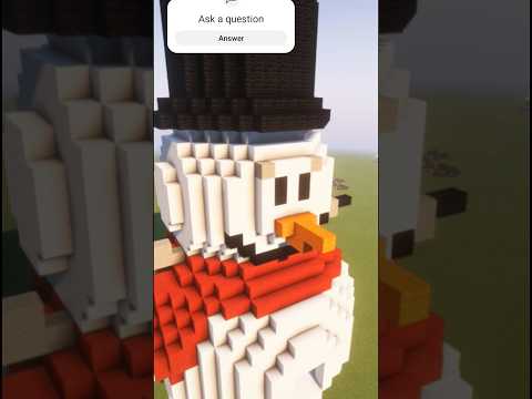 Minecraft Christmas Snowman House #shorts