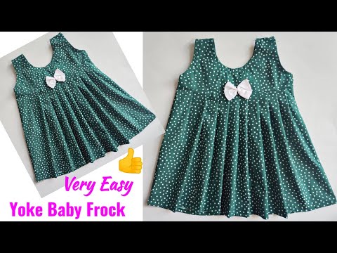 Very Easy Yoke Baby Frock Cutting and stitching | Baby Frock cutting and stitching