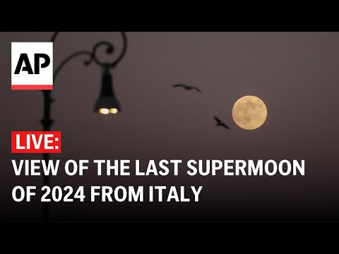 LIVE: View of the last supermoon of 2024 from Italy