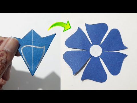 How To Make Paper Flower Easy | Very Easy Paper Flower Making Idea | Paper Flower Craft Ideas