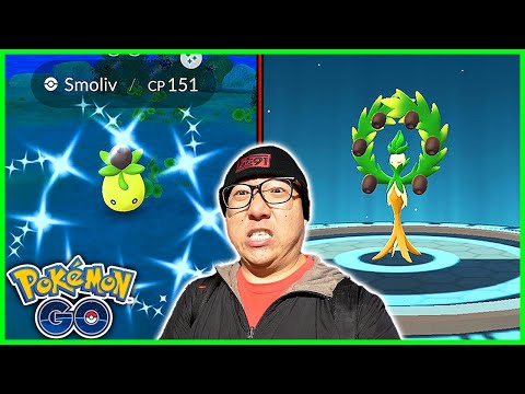 Smoliv Spotlight Hour with Shiny Caught! - Pokemon GO