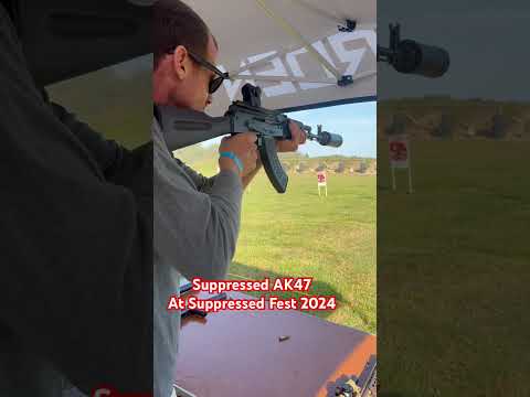 Mike shooting a Suppressed AK47 at Suppressed Fest 2024