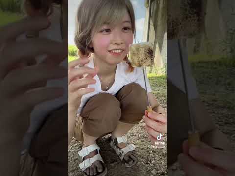 マシュマロ綺麗に焼けた【難聴うさぎ】【TikTok】