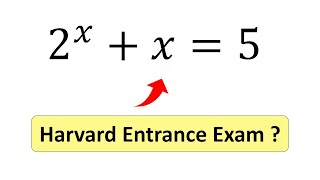 Solving a 'Harvard' University entrance exam