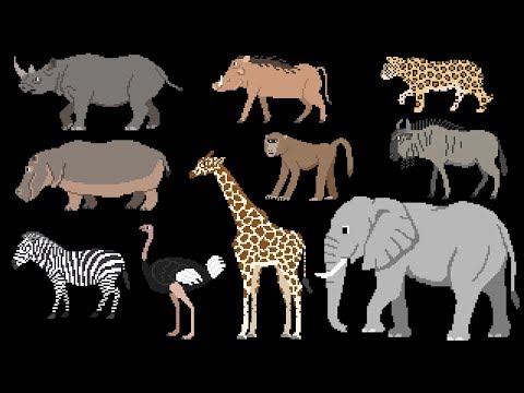 Savanna Animals - Book Version - The Kids' Picture Show (Fun & Educational Learning Video)