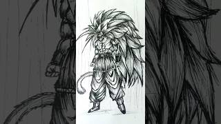 Speed Drawing Stick-man Goku?😳//#anime #drawing #shorts