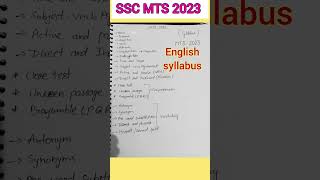 ssc mts english syllabus / ssc mts english #sscmts #english #motivation #sscmts2023