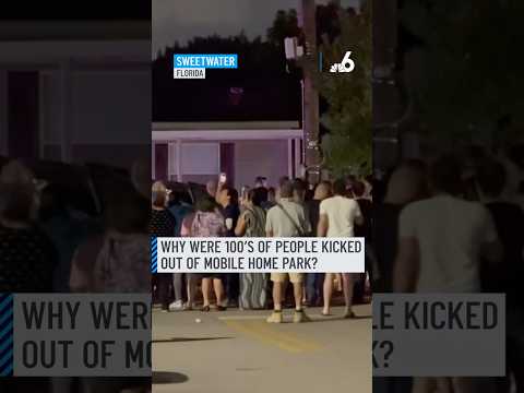 Why were hundreds of people kicked out of a Florida mobile home park?