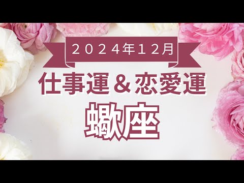 【蠍座】さそり座🌈2024年12月💖の運勢✨✨✨仕事とお金・恋愛・パートナーシップ［未来視タロット占い］