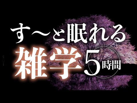 【睡眠導入】す～と眠れる雑学5時間【合成音声】