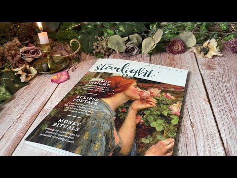 Relaxing Spring ASMR 🌱 Flip Through Starlight Magazine With Me 📖Articles For Ostara & Beltane Season