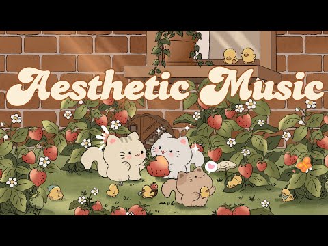 Aesthetic Music✨🌟 Lofi Kitty 🍓1 Hour Cafe Song🍨 Stream cafe☕ cute & relaxing 🎶 Make Your Day Better💖