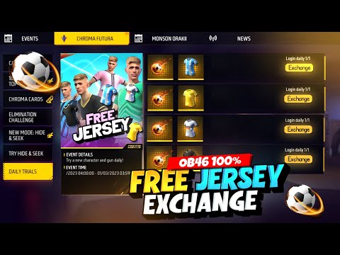 Free Jersey Exchange Event Free Fire || New Event Free Fire Bangladesh Server || Free Fire New Event