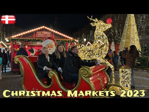 Christmas Markets 2023 🇩🇰 Julemarked Copenhagen Denmark | Saturday, 4 November | 4K Walk #jul