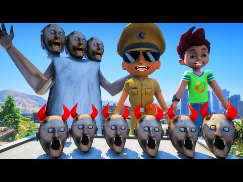 Granny Face Attack Little Singham And Kicko In Gta 5 😭 | Gta 5 Gameplay