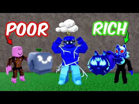 Adopting POOR vs RICH Kid in Blox Fruits..