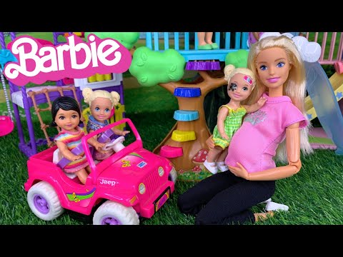 Barbie Doll Family Playground Playdate Routine