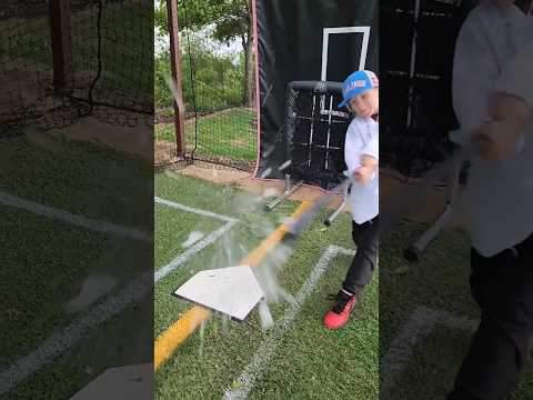 Ice Baseball smashing Science Lab  #baseballlife #travelball #slowmotion #baseball