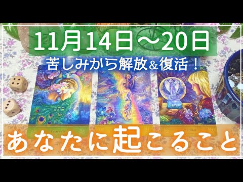 解放されて復活する1週間❣️11/14〜20の運勢🌈細密タロット＆チャーム＆ルノルマン＆オラクルカードリーディング✨３つのYesNo💕🍀🔮