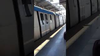 Hyderabad Metro train entering Station #shorts